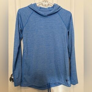 Under Armour Light Blue Athletic Hooded Long Sleeve Size XS